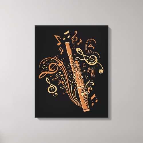 Bassoonist Gift Men Jazz Music Lover Women Bassoon Canvas Print