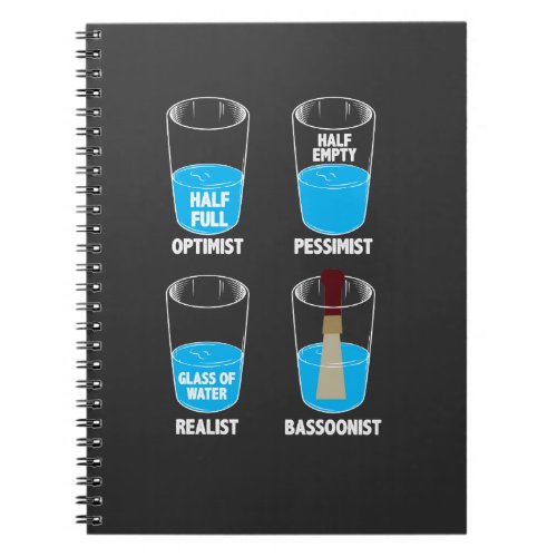 Bassoonist Water Orchestra Musician Bassoon Gift Notebook