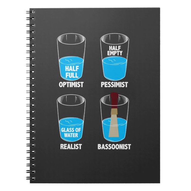 Bassoonist Water Orchestra Musician Bassoon Gift Notebook (Front)