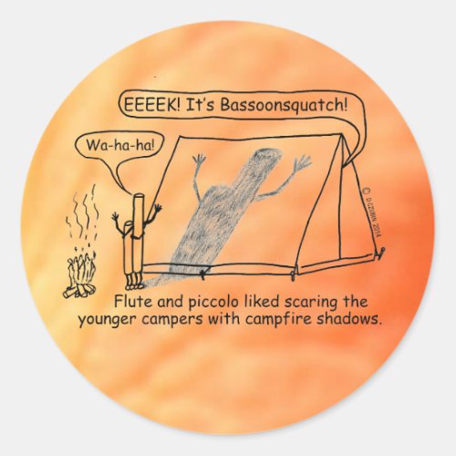 Bassoonsquatch Classic Round Sticker