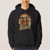 Bassquatch! Funny Bass Fishing Sasquatch Retro 80s Fisherman Zip Hoodie