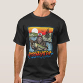 Vintage Fishing Bassquatch Funny Bigfoot Retro Fisher Shirt