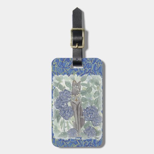 Bast Amidst Hydrangea Flowers Luggage Tag