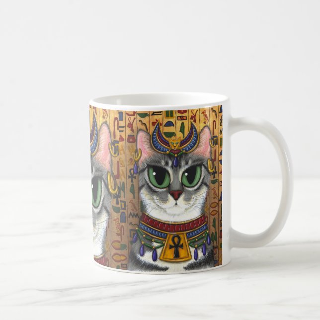 Bast Goddess Bastet Egyptian Cat Art Mug (Right)