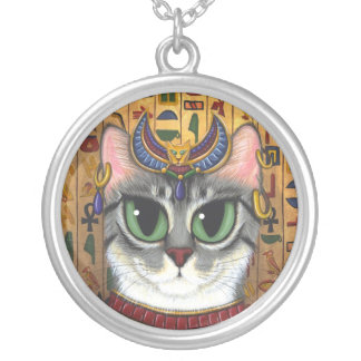 Bast Goddess Egyptian Bastet Cat Art Necklace