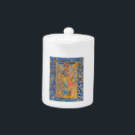 Bast Teapot<br><div class="desc">“Bast the Light-Bringer” An original Kemetic icon by Ptahmassu Nofra-Uaa Consecrated to the memory of Lady Olivia Robertson, Priestess of Isis and co-founder of the Fellowship of Isis original work: extra fine mineral watercolor, 22k gold, semi precious and precious stones, Austrian crystal on 8” x 10” archival panel In “Bast...</div>