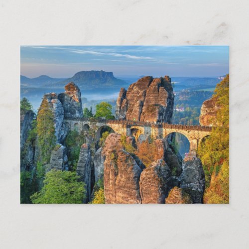 Bastei Ancient Bridge and Rock Formation Germany Postcard