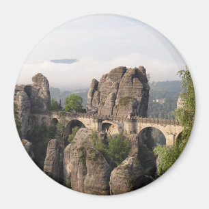 Bastei Bridge In Germany round magnet