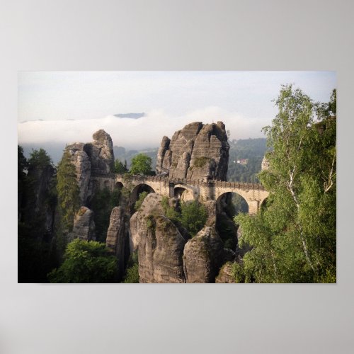 Bastei Bridge In Saxon Switzerland poster