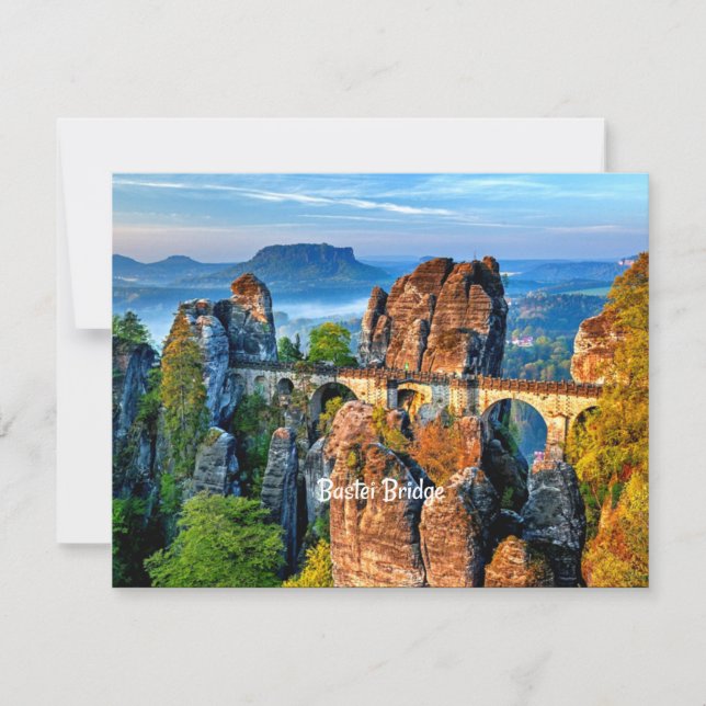 Bastei Bridge, Saxon, Switzerland Card (Front)