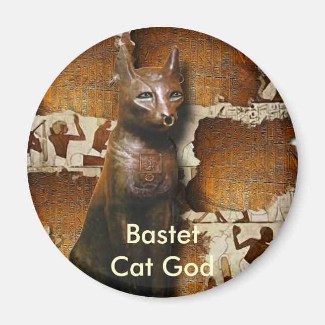 BASTET ~ Ancient Egyptian Cat God Magnet (Front)