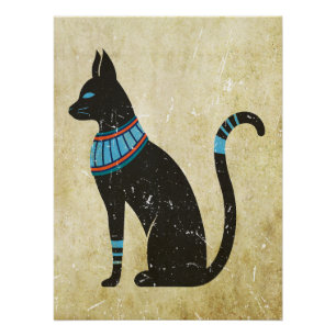 Bastet Cat Design Poster