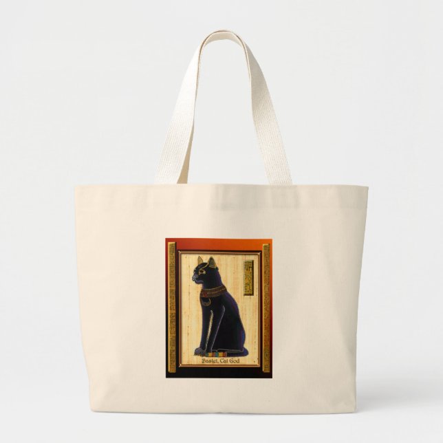 BASTET ~ Cat God Large Tote Bag (Front)