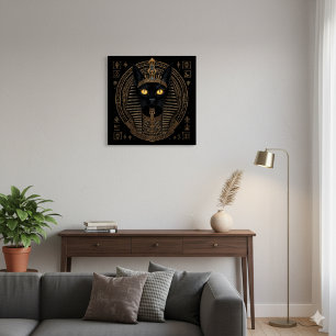 Bastet Cat Goddess Poster Egyptian Gold