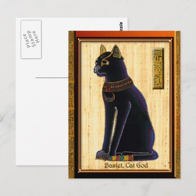 BASTET ~ Egyptian Cat God Historic Art Postcard | Zazzle