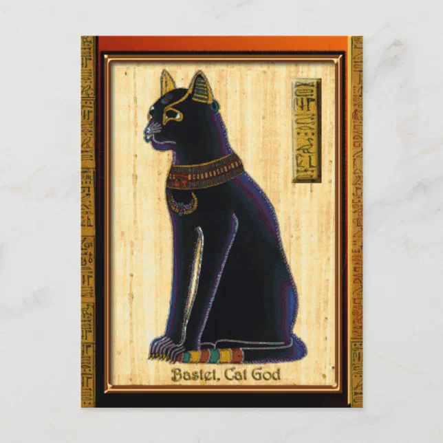 BASTET ~ Egyptian Cat God Historic Art Postcard | Zazzle