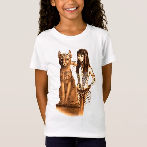 Bastet Egyptian cat goddess T_Shirt