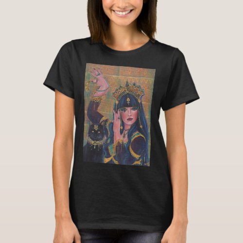Bastet Egyptian Goddess  art by Renee Lavoie  T_Shirt