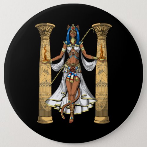 Bastet Egyptian Goddess Button