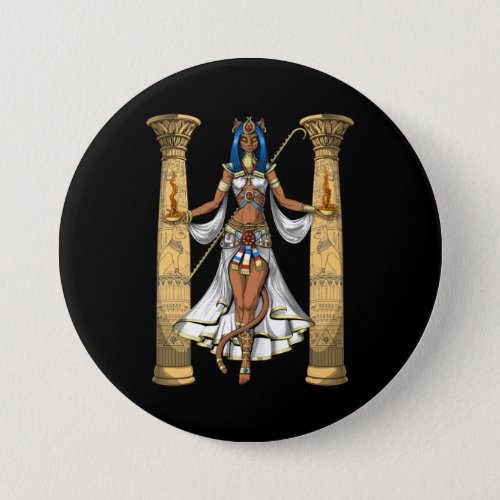 Bastet Egyptian Goddess Button