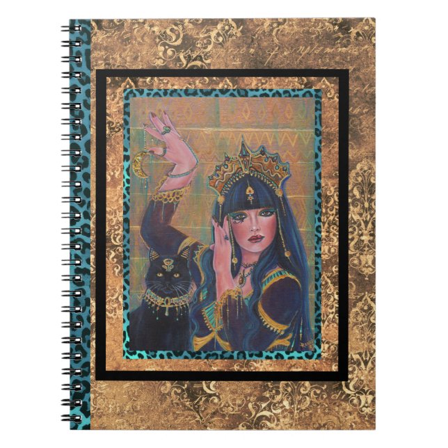 Bastet Egyptian goddess by Renee Lavoie Notebook (Front)