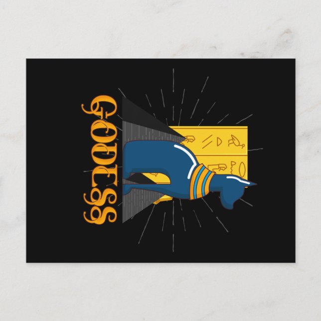 Bastet Egyptian Goddess Cat Figure Mythology Postcard (Front)