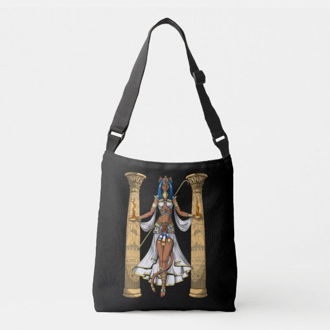 Bastet Egyptian Goddess Crossbody Bag (Front)