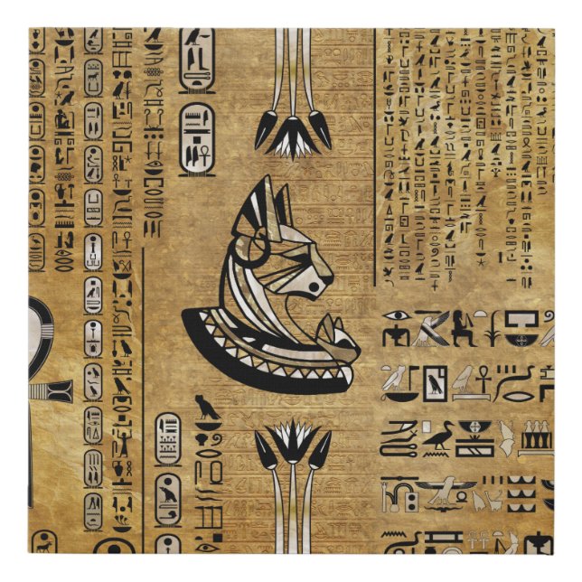 Bastet - Egyptian Goddess Faux Canvas Print (Front)