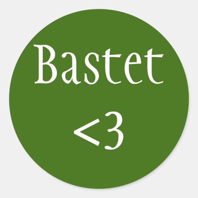 Bastet Egyptian Goddess love sticker (Front)