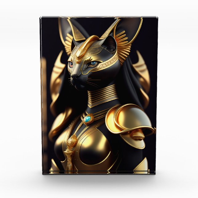 Bastet, goddess of cats acrylic award (Front)