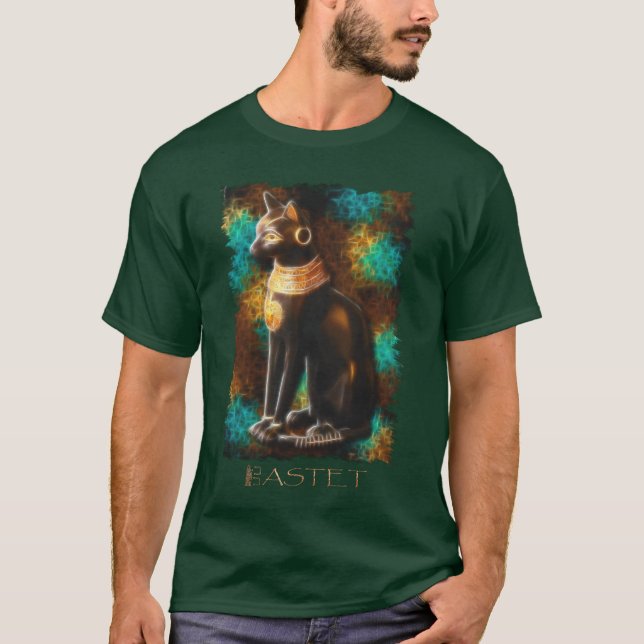BASTET II Egyptian Cat God T-Shirt (Front)