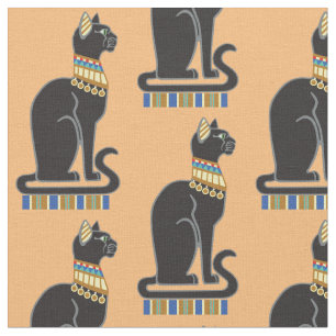 Bastet or Bast. Acient Egyptian goddess Fabric