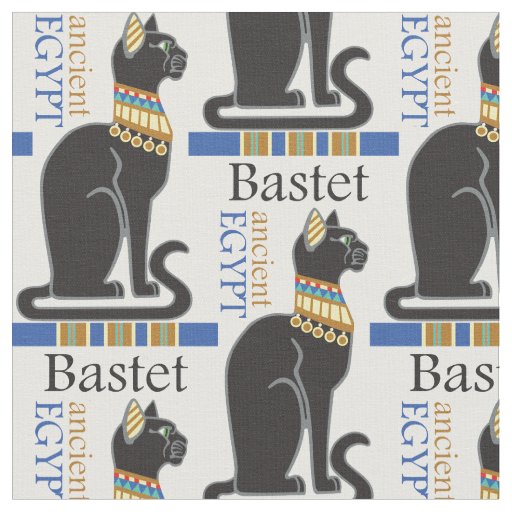 Bastet or Bast. Acient Egyptian goddess Fabric