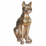 Bastet Pin Cutout<br><div class="desc">Acrylic photo sculpture pin with an image of a brass statue of the Ancient Egyptian Goddess Bastet. Bastet, known today as the "Cat Goddess", is the goddess of sensual pleasure, protector of the household, bringer of health, and the guardian saint of firefighters. See the entire Goddess Buttons & Pins collection...</div>