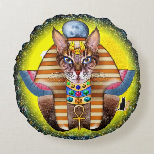 Bastet Round Pillow