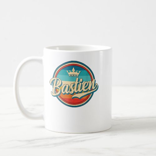 Bastien retro personalized name vintage first name coffee mug