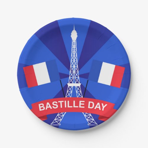Bastille Day 14th July France French National Day Paper Plates