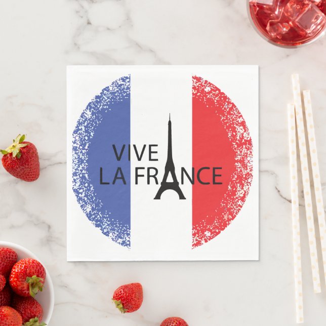 Bastille Day 14th July France French National  Napkins (Insitu)
