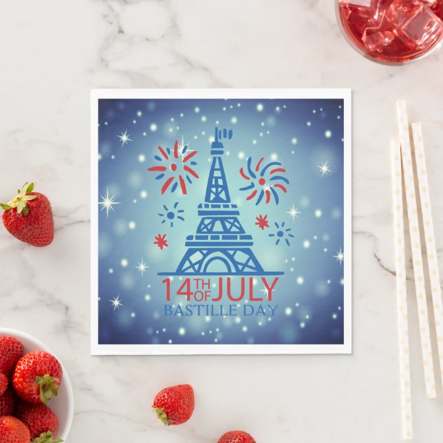 Bastille Day 14th July France French National   Napkins (Insitu)