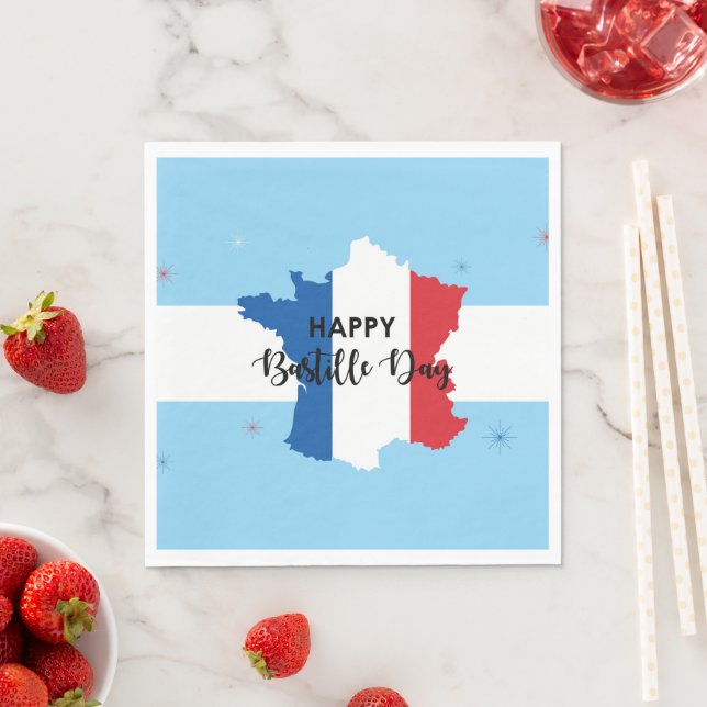 Bastille Day 14th July France French National  Napkins (Insitu)