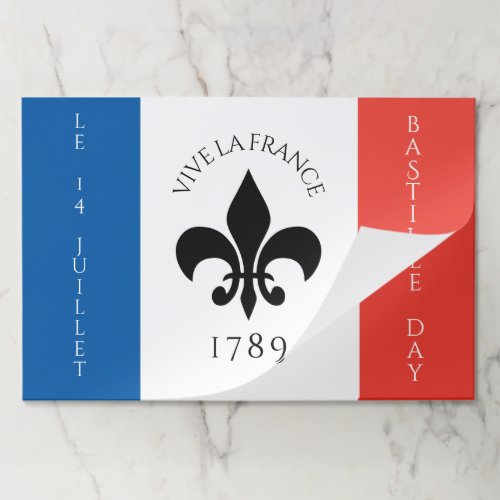 Bastille Day Fleur_de_Lis Tricolore France Flag Paper Pad