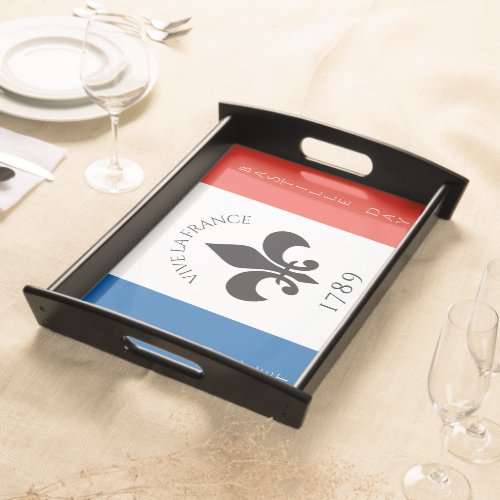 Bastille Day Fleur_de_Lis Tricolore France Flag Serving Tray