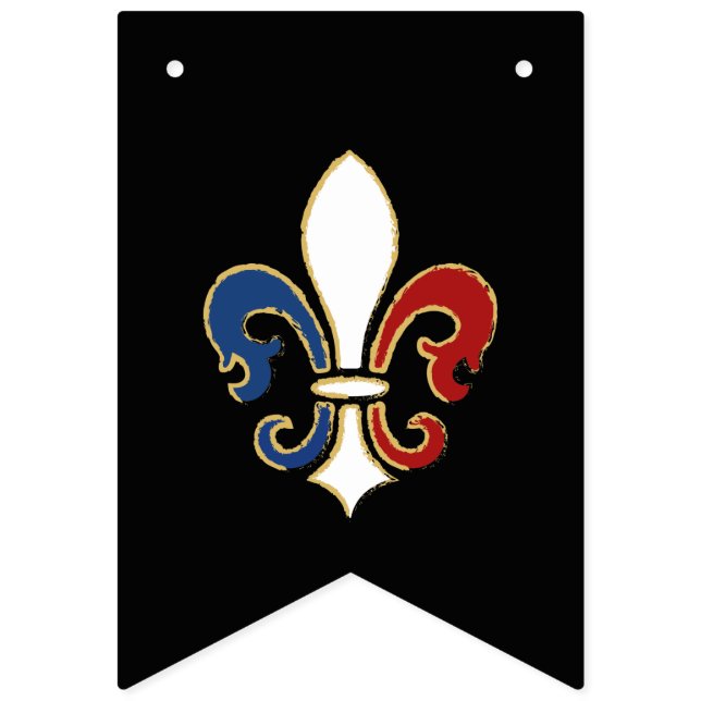 Bastille Day French Colors Fleur de Lis Bunting Flags (First Flag)