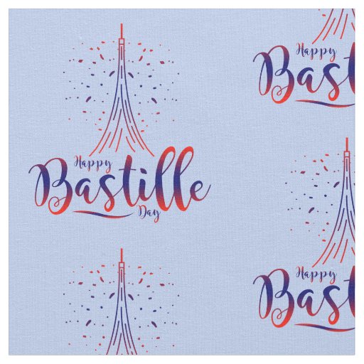 Bastille Day French  Eiffel Tower  Fabric