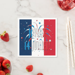 Bastille Day, Joyeux 14 juillet Napkins