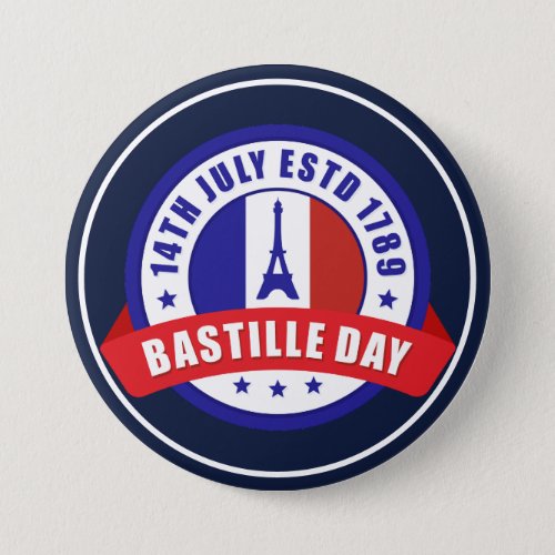 Bastille Day July 14th Celebration  Button