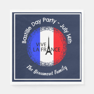Bastille Day July 14th Celebration Napkins
