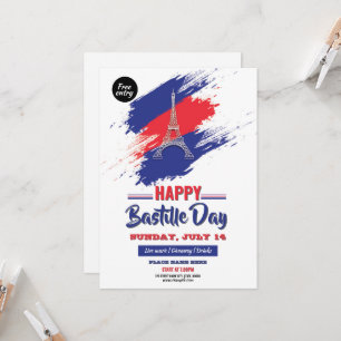 Bastille Day Party Invitation Flyer Template