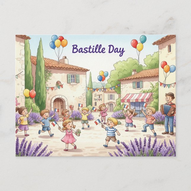 Bastille Day  Postcard (Front)