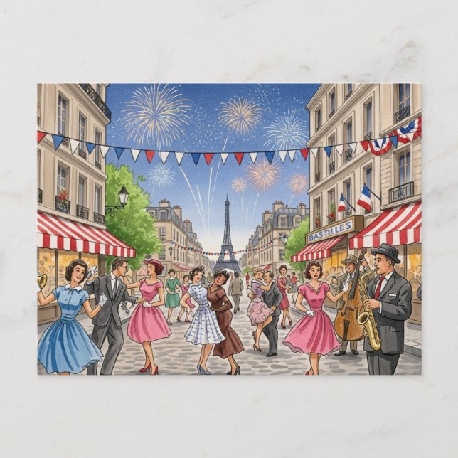Bastille Day  Postcard (Front)